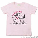 ヴィンテージ スヌーピー 仲良し うさぎ ビーグル ハート 半袖Tシャツ | CharaBasket【KIDS】 | 詳細画像3 