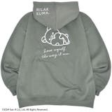 リラックマ ビッグシルエット ジップ パーカー | CharaBasket | 詳細画像3 