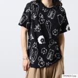 にゃんこ大戦争 Tシャツ 半袖 プリント 総柄 トップス メンズ レディース | CharaBasket | 詳細画像1