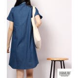 スヌーピー デニム ロング シャツ 半袖 刺繍 レディース SNOOPY | CharaBasket | 詳細画像3