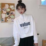 限定 ハーフジップ 薄手スウェット | Alvia | 詳細画像14