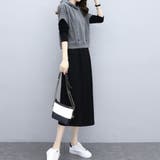 GRY | パーカー×レイヤードワンピースSET 秋 冬 | Alvia