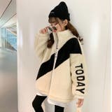 ホワイト | 袖ロゴボアブルゾン ブルゾン アウター | CHEER【WOMEN】