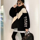 ブラック | 袖ロゴボアブルゾン ブルゾン アウター | CHEER【WOMEN】