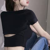 後ろあきクロップドカットソー トップス Tシャツ | Alvia | 詳細画像13