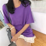 バックツイスト開きルーズTシャツ 春 夏 | Alvia | 詳細画像10