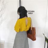 バックツイスト開きルーズTシャツ 春 夏 | Alvia | 詳細画像17