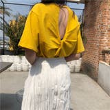 バックツイスト開きルーズTシャツ 春 夏 | Alvia | 詳細画像22