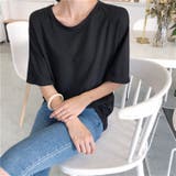バックツイスト開きルーズTシャツ 春 夏 | Alvia | 詳細画像24