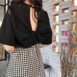バックツイスト開きルーズTシャツ 春 夏 | Alvia | 詳細画像28