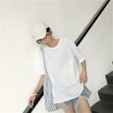 バックツイスト開きルーズTシャツ 春 夏 | Alvia | 詳細画像6