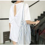 バックツイスト開きルーズTシャツ 春 夏 | Alvia | 詳細画像7