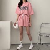 BROOKLYNプリントルーズTシャツ×ショートパンツSET 春 夏 | CHEER【WOMEN】 | 詳細画像12