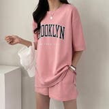 BROOKLYNプリントルーズTシャツ×ショートパンツSET 春 夏 | CHEER【WOMEN】 | 詳細画像13
