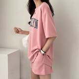 BROOKLYNプリントルーズTシャツ×ショートパンツSET 春 夏 | CHEER【WOMEN】 | 詳細画像14
