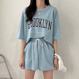 BROOKLYNプリントルーズTシャツ×ショートパンツSET 春 夏 | CHEER【WOMEN】 | 詳細画像2