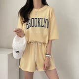BROOKLYNプリントルーズTシャツ×ショートパンツSET 春 夏 | CHEER【WOMEN】 | 詳細画像8