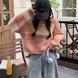 ランダムボーダーモヘアニットトップス 秋 冬 | Alvia | 詳細画像8