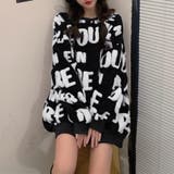 立体アルファベットロゴニットトップス 秋 冬 | Alvia | 詳細画像2