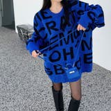 ランダムアルファベットロゴニットトップス 秋 冬 | Alvia | 詳細画像22