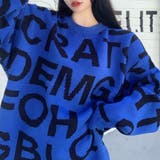 ランダムアルファベットロゴニットトップス 秋 冬 | Alvia | 詳細画像23