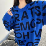 ランダムアルファベットロゴニットトップス 秋 冬 | Alvia | 詳細画像24