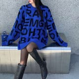 ランダムアルファベットロゴニットトップス 秋 冬 | Alvia | 詳細画像26