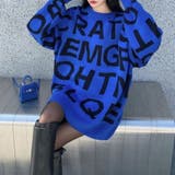 ランダムアルファベットロゴニットトップス 秋 冬 | Alvia | 詳細画像27