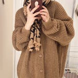 モカ | ざっくり編みルーズニットカーディガン 秋 冬 | Alvia