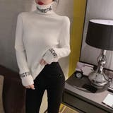 アルファベットタートルニットトップス 秋 冬 | Alvia | 詳細画像24
