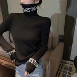 アルファベットタートルニットトップス 秋 冬 | Alvia | 詳細画像4