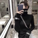 アルファベットタートルニットトップス 秋 冬 | Alvia | 詳細画像8