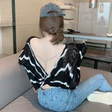 ブラック | 2WAYウェーブ柄透かしツイストトップス 春 夏 | Alvia