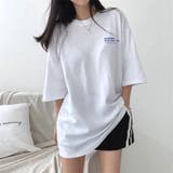 バックプリントルーズTシャツ 春 夏 | Alvia | 詳細画像3