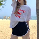 EnjoyプリントルーズTシャツ 春 夏 | Alvia | 詳細画像12