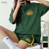 スポーティープリントTシャツ×ショートパンツSET 春 夏 | CHEER【WOMEN】 | 詳細画像1