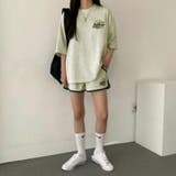 スポーティープリントTシャツ×ショートパンツSET 春 夏 | CHEER【WOMEN】 | 詳細画像11