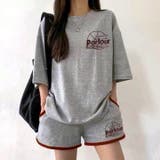 スポーティープリントTシャツ×ショートパンツSET 春 夏 | CHEER【WOMEN】 | 詳細画像20