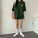 スポーティープリントTシャツ×ショートパンツSET 春 夏 | CHEER【WOMEN】 | 詳細画像4