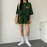 スポーティープリントTシャツ×ショートパンツSET 春 夏 | CHEER【WOMEN】 | 詳細画像5