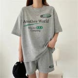 RacingプリントTシャツ×ショートパンツSET 春 夏 | Alvia | 詳細画像2