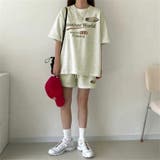 RacingプリントTシャツ×ショートパンツSET 春 夏 | Alvia | 詳細画像20