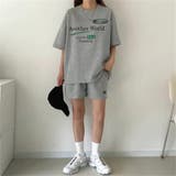 RacingプリントTシャツ×ショートパンツSET 春 夏 | Alvia | 詳細画像4