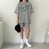 RacingプリントTシャツ×ショートパンツSET 春 夏 | Alvia | 詳細画像6