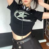 スタープリント短丈チビTシャツ 春 夏 | Alvia | 詳細画像3