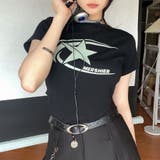 スタープリント短丈チビTシャツ 春 夏 | Alvia | 詳細画像4