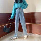 サイドダメージデニムパンツ 秋 冬 | Alvia | 詳細画像4