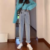 サイドダメージデニムパンツ 秋 冬 | Alvia | 詳細画像9