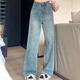 パール付デニムパンツ 秋 冬 | Alvia | 詳細画像11