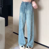 パール付デニムパンツ 秋 冬 | Alvia | 詳細画像12